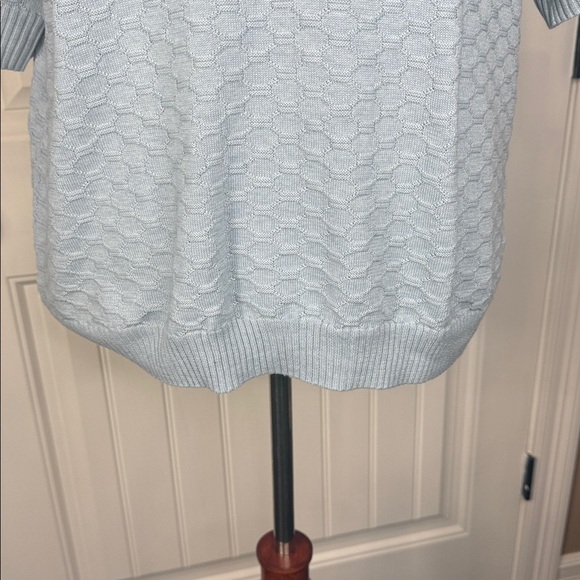 Ella Moss Light Blue V-Neck Textured Sweater Sz XXL - Picture 4 of 14